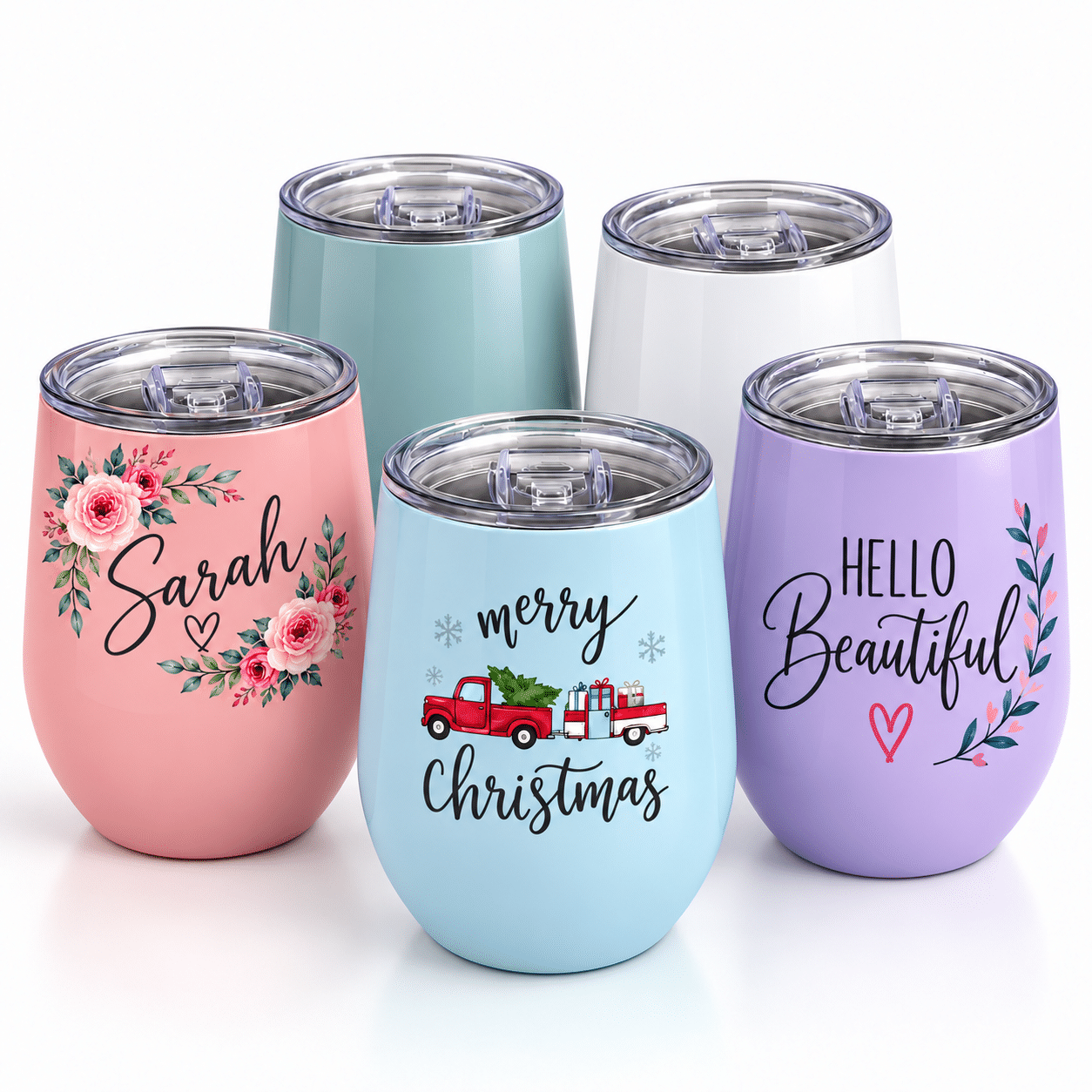 Personalised 12oz Sublimation Wine Tumbler